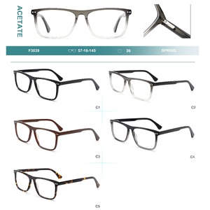 Acetate plastic frames for glasses with spring hinges Big City F3039