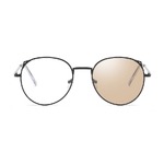 Photochromic metal eyeglasses for reading V6004 with brown lenses, diopters from 0.00 to -6.00, not centered 