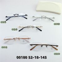 Оправа металлическая безободковая, линзы с Blue Block покрытием SANTA 00180