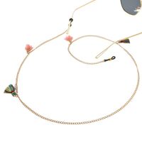 Gold-colored metal non-slip chain, with tassels, for glasses and masks GL028