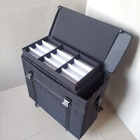Mobile box (suitcase, trunk, organizer, display case) on wheels for frames and glasses for 120 slots JS-C221224
