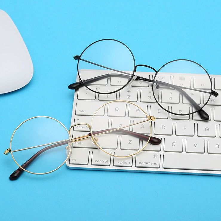 Metal glasses with Blue ray cut protection KY1007