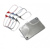 Очки пластиковые складные для чтения с футляром 6011, диоптрии от +1.00 до +3.00, РМЦ=62-64