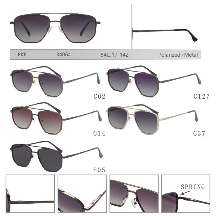 Polarized metal sunglasses for women Leke LK34064