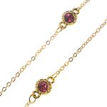 Металлическая нескользящая цепочка золотого цвета, со стразами, для очков и масок GL097