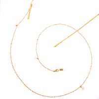 Металлическая нескользящая золотая цепочка, с жемчужиной, для очков и масок GL278