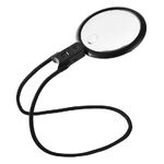 Tabletop magnifying glass with backlight and neck suspension Q88挂脖式-XX, magnification: 5X, 15Х