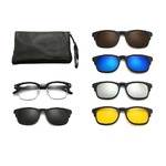 Оправа El Dorado с комплектом поляризационных солнцезащитных насадок (клипон) на магните 2273T (5 штук)