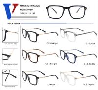 Оправа пластиковая из ацетата TR90 + металл с флексом D1514-DA