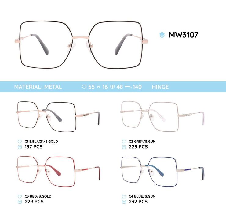 Metal women's frame for glasses MW3107