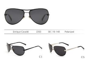 Солнцезащитные поляризационные металлические очки Enrique Cavaldi EC2203