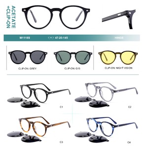 Оправа пластиковая из материала ацетат + насадка поляризационная солнцезащитная (клипон) Big City M1118S