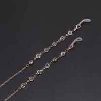 Metal non-slip chain, with glass beads, for glasses and masks GL615