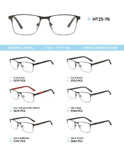 Металлическая оправа с дужками из материала TR-90 HT23-70