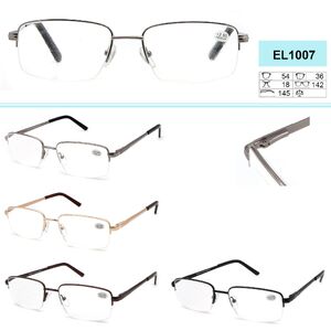 Очки готовые полуободковые в металлической оправе Vizzini EL1007G 眼镜, линзы пластик, диоптрии +1.00 до +3.50 (шаг 0.50)
