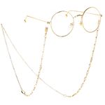 Gold-colored metal non-slip chain, round, for glasses and masks GL160