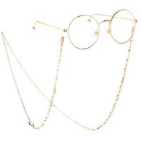 Gold-colored metal non-slip chain, round, for glasses and masks GL160