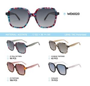 Plastic acetate frame polarized sunglasses WD6020