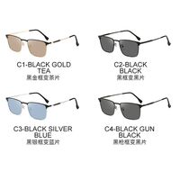 Очки металлические фотохромные с защитой от синего света 9682-GT