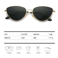 Солнцезащитные металлические очки с защитой UV400 2693-GT