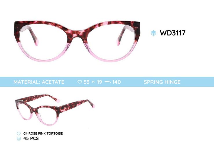 Plastic frames for glasses acetate material WD3117