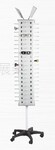 Glasses rotating floor stand with 80 slots and wheels HD703