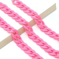 Acrylic non-slip chain, thick concave shape 29 colors, for glasses and masks GB011