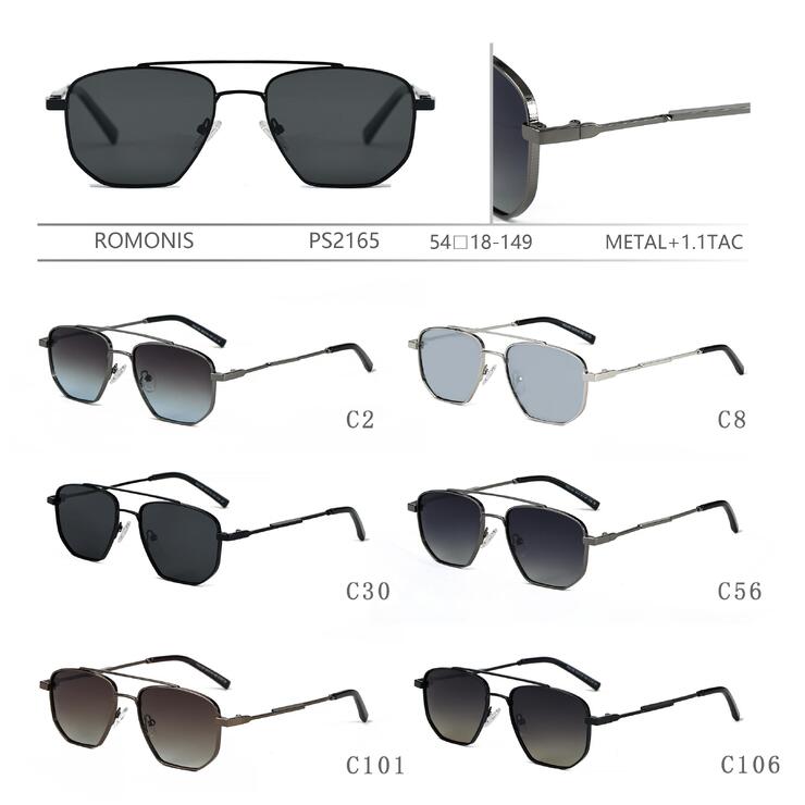 Polarized metal sunglasses for men Romonis PS2165-R