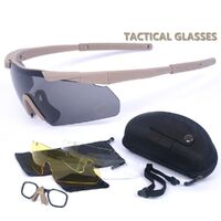 Очки защитные противоударные тактические +3 насадки 战术-29346套装