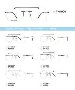 Оправа металлическая титановая безободковая TM4006