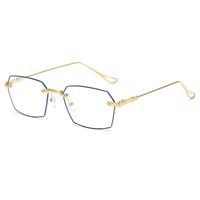 Metal rimless eyeglasses Blue ray cut KY0517切边