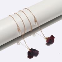 Металлическая нескользящая цепочка золотого цвета, с цветком, для очков и масок GL194-1