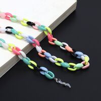 Acrylic non-slip matte chain, concave shape, for glasses and masks GB033