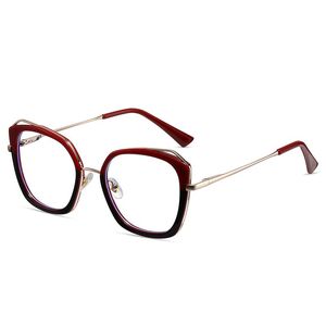 Combined frame (metal + TR90) or glasses with blue light protection, with spring hinges FA87264