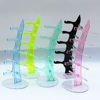 Tabletop plastic glasses stand 