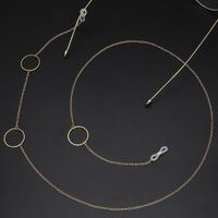 Metal non-slip chain, with geometric round, for glasses and masks GL518