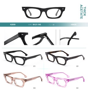 Plastic frames for glasses, thick acetate Big City H2859