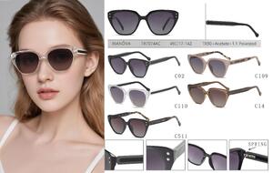 Солнцезащитные поляризационные пластиковые TR90+ацетат очки с флексом Rianova TR7074AC