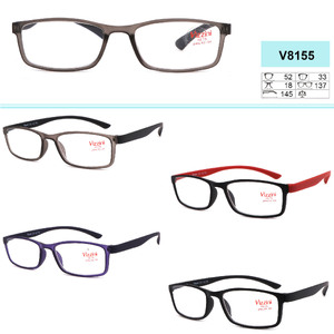 Plastic frame glasses with artificial leather case VIZZINI V8155 +1.00 to +4,00 (step 0,25)