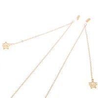 Металлическая нескользящая цепочка, с подвеской в виде звезды из циркония, для очков и масок GL218