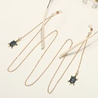 Металлическая нескользящая цепочка золотого цвета, c черепахой, для очков и масок GL1844