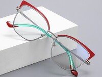 New Fashion Eyebrow Frame metal blue blocker frames for glasses  MORE 3045