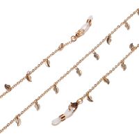 Металлическая нескользящая цепочка золотого цвета, с листьями, для очков и масок GL1285