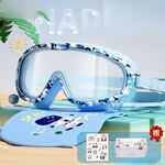 Swimming waterproof anti-fog goggles for kids, set with earplugs, box and cap, 2603-YU