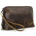 Eyeglasses genuine leather bag with strap MC1034