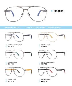 Металлическая оправа с дужками из пластика TR-90 с флексом MR0093