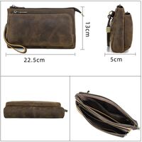 Eyeglasses genuine leather bag with strap MC1035