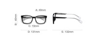 Plastic frames for glasses TR90+CA material (flex hinges) FOCUS FCS20216