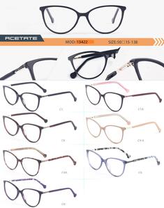Plastic acetate frame for women with spring hinges 13422-DA