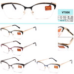 Очки женские металлические с флексами Vizzini V7006, диоптрии +1,00 до +4,00 (шаг 0,25); -1,00 до -4,00; -6,50 до -8,00 (шаг 0,5)